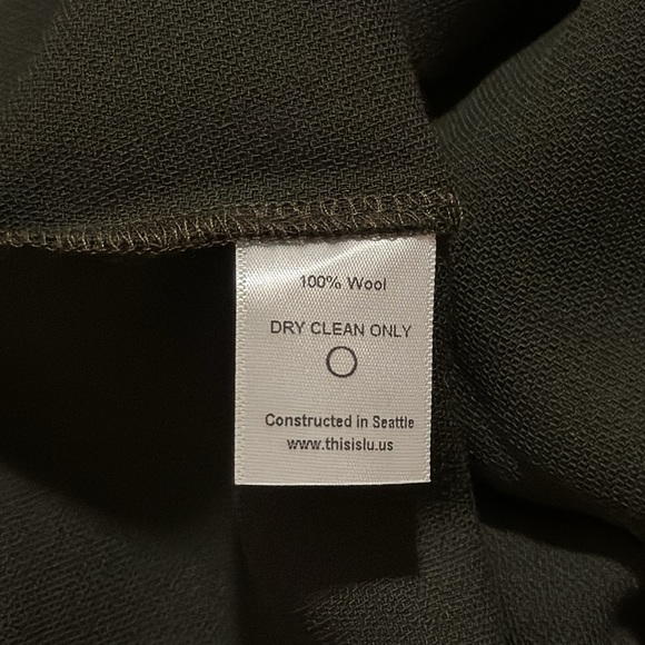 Lu. Dust of Snow Wool 3/4 Sleeve Mini Dress Black Colorblock Lagenlook NWT-Reg - Picture 13 of 13